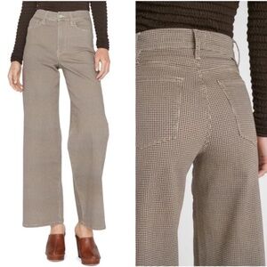 Frame Denim Brown Houndstooth Flare Jeans